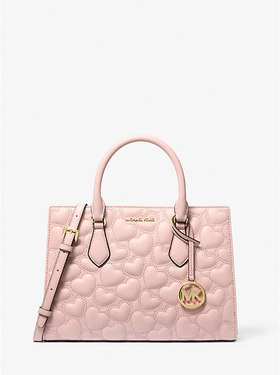 Sheila Satchel Bolsa de mano corazones Michael Kors
