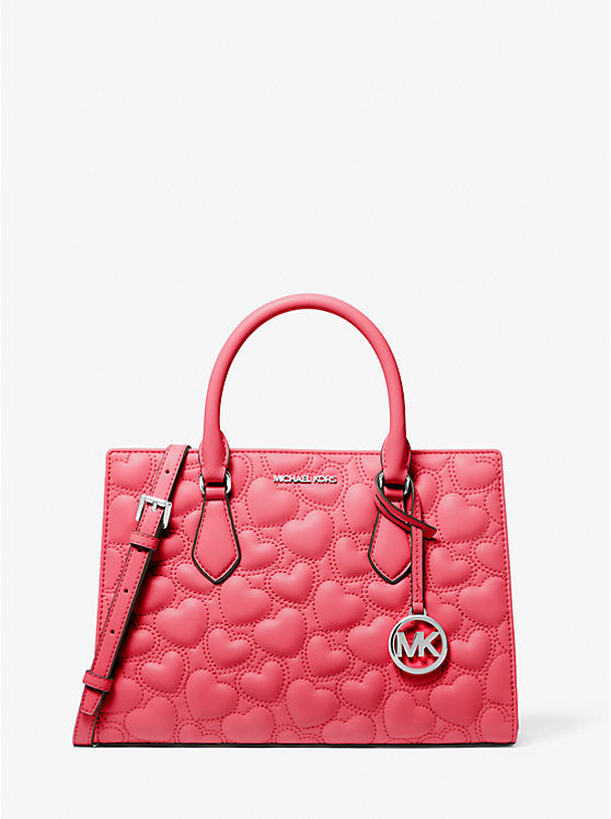 Sheila Satchel Bolsa de mano corazones Michael Kors
